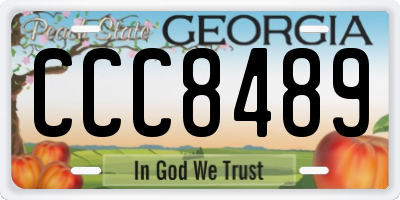 GA license plate CCC8489