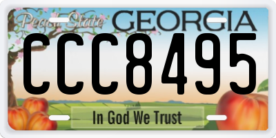 GA license plate CCC8495