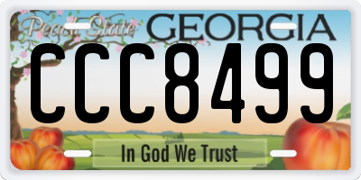 GA license plate CCC8499