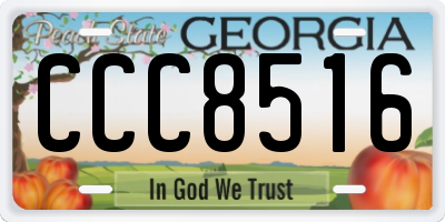 GA license plate CCC8516