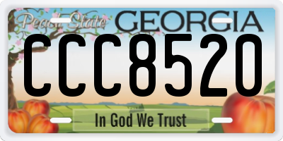 GA license plate CCC8520