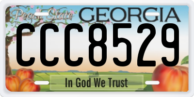 GA license plate CCC8529