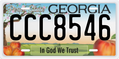 GA license plate CCC8546