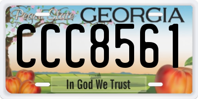 GA license plate CCC8561