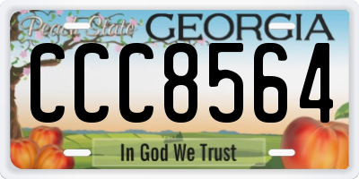 GA license plate CCC8564