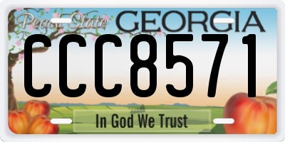GA license plate CCC8571