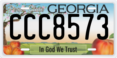 GA license plate CCC8573