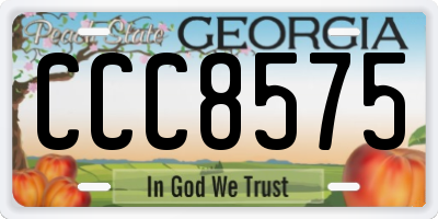 GA license plate CCC8575