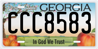 GA license plate CCC8583