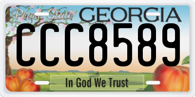 GA license plate CCC8589