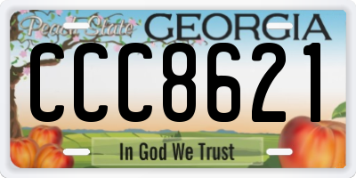 GA license plate CCC8621