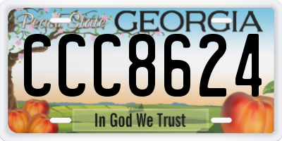 GA license plate CCC8624