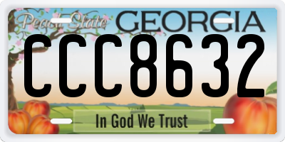 GA license plate CCC8632