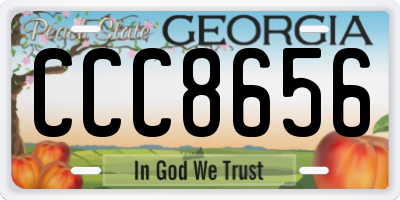 GA license plate CCC8656