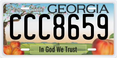 GA license plate CCC8659