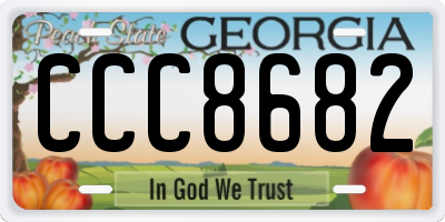 GA license plate CCC8682