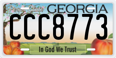 GA license plate CCC8773