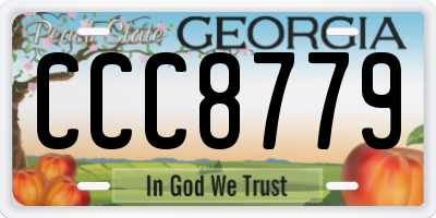 GA license plate CCC8779