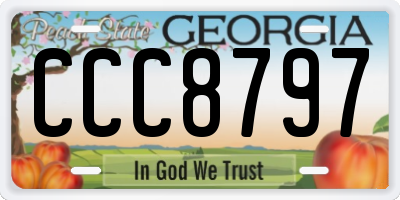 GA license plate CCC8797