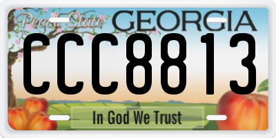 GA license plate CCC8813