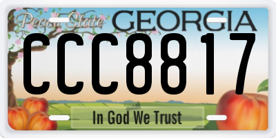 GA license plate CCC8817