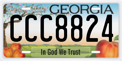 GA license plate CCC8824