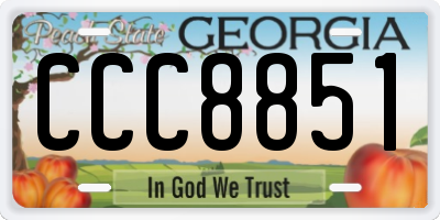 GA license plate CCC8851