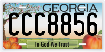 GA license plate CCC8856