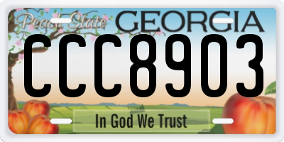 GA license plate CCC8903