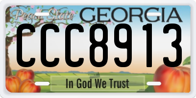 GA license plate CCC8913