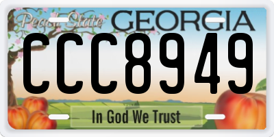 GA license plate CCC8949