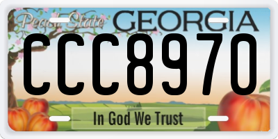 GA license plate CCC8970