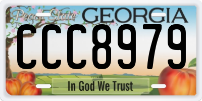 GA license plate CCC8979
