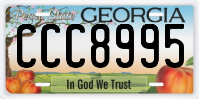 GA license plate CCC8995