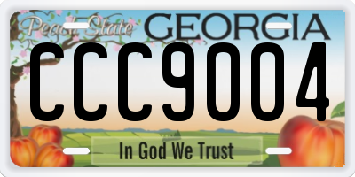 GA license plate CCC9004