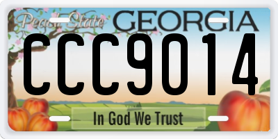 GA license plate CCC9014