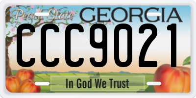 GA license plate CCC9021