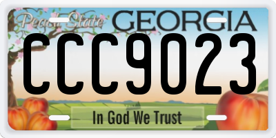 GA license plate CCC9023