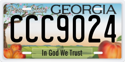 GA license plate CCC9024