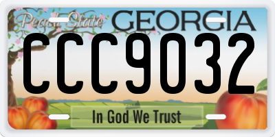 GA license plate CCC9032