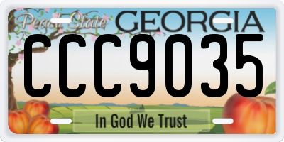 GA license plate CCC9035