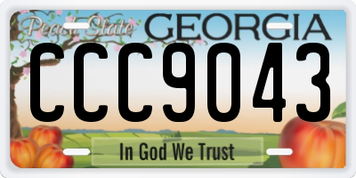 GA license plate CCC9043