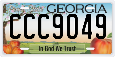 GA license plate CCC9049