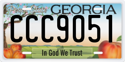 GA license plate CCC9051