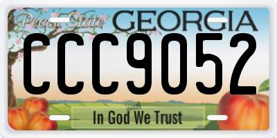 GA license plate CCC9052