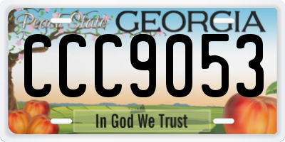 GA license plate CCC9053