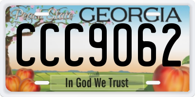 GA license plate CCC9062