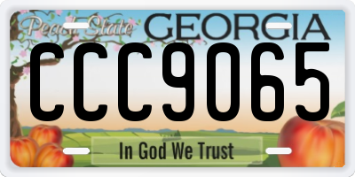 GA license plate CCC9065