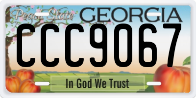GA license plate CCC9067