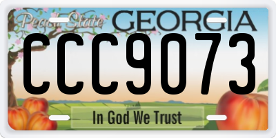 GA license plate CCC9073